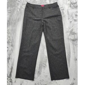 212 Collection Pants Womens 14P PETITE Gray Speckled Tweed Natural Fit Stretch